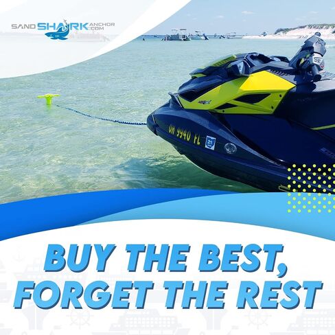 SandShark New Sport Boat Anchor and Jet Ski Anchor. Shallow Water Anchor Pole for Boat and PWC. Sand Anchor Kit for Boat and Kayak Anchor System. Easy Storage, High-Strength ABS in Kuwait