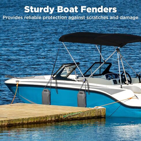 Boat Fenders, Boat Bumpers for Docking, EVA Pontoon Bumpers with Integrated Locking Rope, Fit for Bass, Ski, Bowriders and Fishing Boats in Kuwait