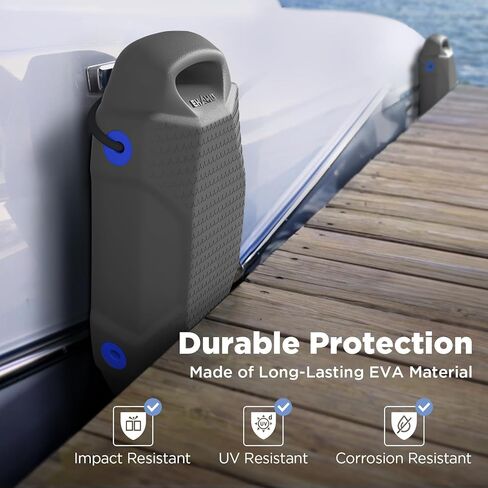 Boat Fenders, Boat Bumpers for Docking, EVA Pontoon Bumpers with Integrated Locking Rope, Fit for Bass, Ski, Bowriders and Fishing Boats in Kuwait