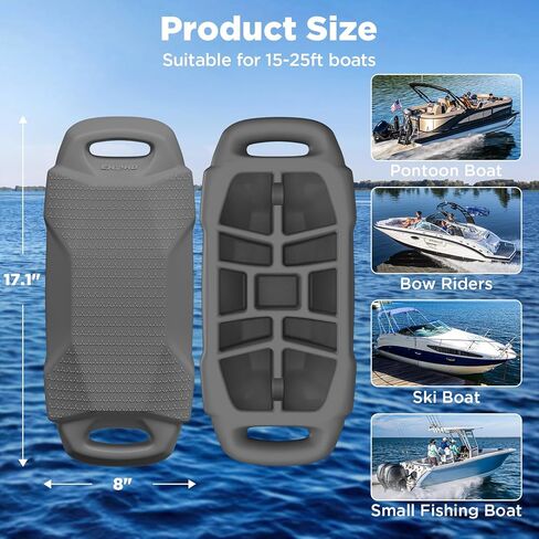 Boat Fenders, Boat Bumpers for Docking, EVA Pontoon Bumpers with Integrated Locking Rope, Fit for Bass, Ski, Bowriders and Fishing Boats in Kuwait