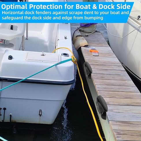 Dock Fender Bumpers, Boat Dock Bumpers Straight-Edge Marine Fenders Side Guard, Soft UV-Resistant Marine 17-Inch, Horizontal Protection,Inflatable in Kuwait