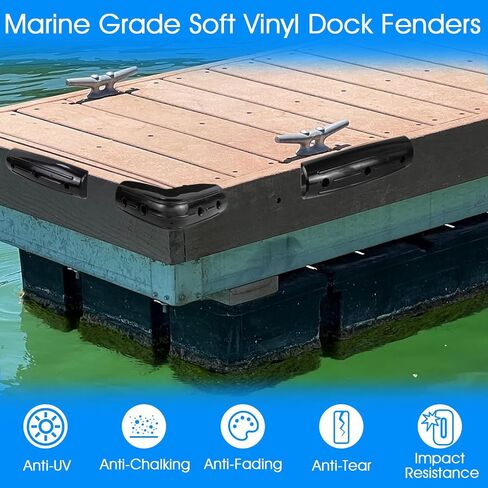 Dock Fender Bumpers, Boat Dock Bumpers Straight-Edge Marine Fenders Side Guard, Soft UV-Resistant Marine 17-Inch, Horizontal Protection,Inflatable in Kuwait