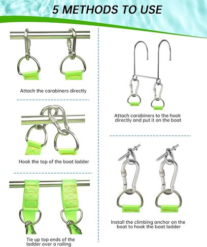 Boat Rope Ladder, 3 Step Heavy Duty Climbing Boat Ladder for Inflatable Boats, Fishing Boats, Sailboats, Kayaks, Tree Houses, and Outdoor Activities (3 Step) in Saudi Arabia