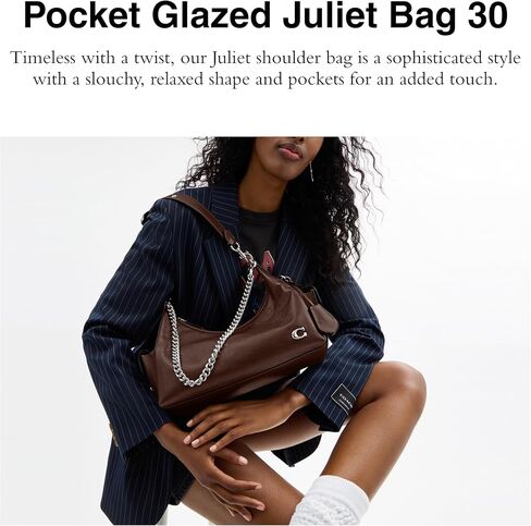 Coach Pocket Glazed Juliet Bag 30, LH/Honey Brown in Saudi Arabia