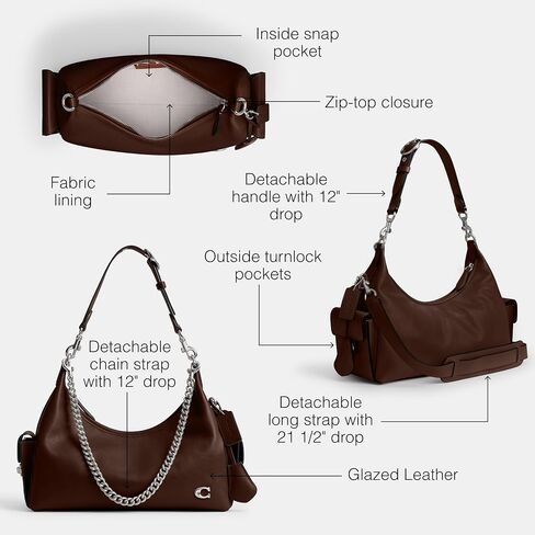 Coach Pocket Glazed Juliet Bag 30, LH/Honey Brown in Saudi Arabia
