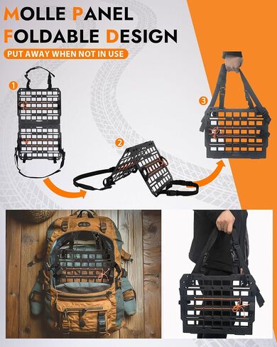MELIPRON Vehicle Molle Panel for Car Visor Organizer, Truck Molle Visor Panel for Tactical Gear EDC Pouch in Saudi Arabia