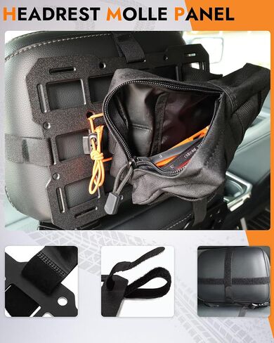MELIPRON Vehicle Molle Panel for Car Visor Organizer, Truck Molle Visor Panel for Tactical Gear EDC Pouch in Saudi Arabia