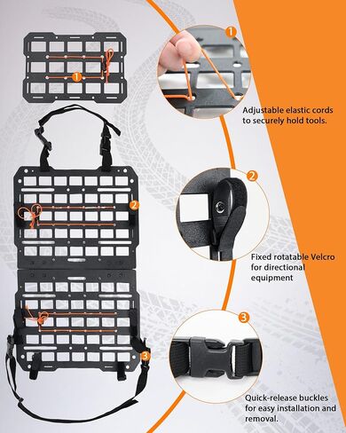 MELIPRON Vehicle Molle Panel for Car Visor Organizer, Truck Molle Visor Panel for Tactical Gear EDC Pouch in Saudi Arabia