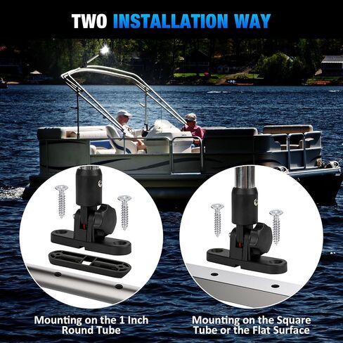 12 Inch Stern Light Bimini Top Anchor Light, LED Pontoon Navigation Lights Waterproof IP67, 3 NM Visibility White Fold Down Rear Boat Lights for Jon Boat, Small Boats, Fishing Boats (12~24V) in Saudi Arabia