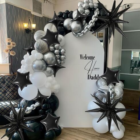 Star Balloons, 22in Red Black and Silver Explosion Star Balloons Foil 10in 4-Pointed & Pentagram Balloon for Graduation New Year Wedding Birthday Party Decorations in Kuwait