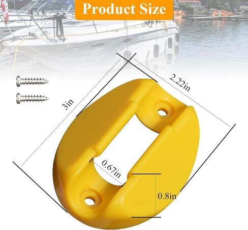 10 Pcs Electrical Marine Shore Power Cable Clips, Cord Holder Designed to Hold A Standard 30 Amp/10 Gauge Marine Power Cord in, Use on Deck or Edge of Dock to Organize Shore Power Cable, Yellow in Saudi Arabia