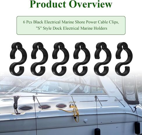 10 Pcs Electrical Marine Shore Power Cable Clips, Cord Holder Designed to Hold A Standard 30 Amp/10 Gauge Marine Power Cord in, Use on Deck or Edge of Dock to Organize Shore Power Cable, Yellow in Saudi Arabia
