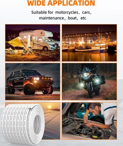 12 Gauge Marine Wire, 12/3 Triplex Marine Grade Cable, IP68 Waterproof/Oxygen-Free Tinned Copper Stranded PVC 12 AWG Wire for Boat, Automotive, RV, Solar, LED Strips (50FT/15M) in Kuwait