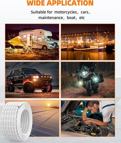 12 سلك بحري Gauge ، 12/3 Triplex Marine Grade Cable ، IP68 مقاوم للماء/خالي من الأكسجين النحاس الذي تقطعت بهم السبل PVC 12 AWG للقارب ، السيارات ، RV ، شمسية ، LED شرائط (50 قدم/15M) in Kuwait