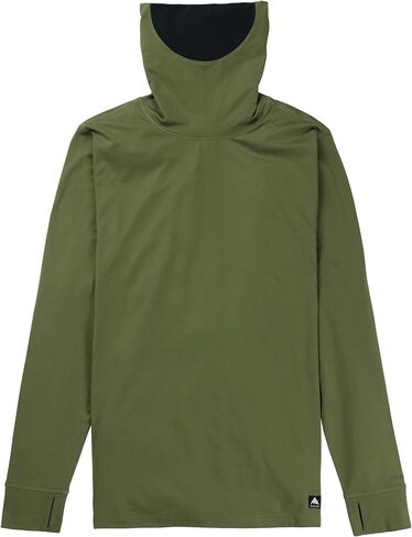 Burton Men's Midweight Base Layer Long Neck Shirt, True Black, S in Saudi Arabia