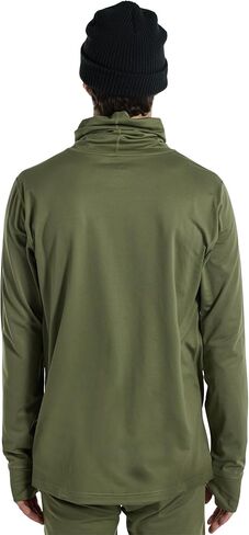 Burton Men's Midweight Base Layer Long Neck Shirt, True Black, S in Saudi Arabia
