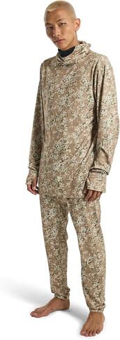 Burton Men's Midweight Base Layer Long Neck Shirt, True Black, S in Saudi Arabia
