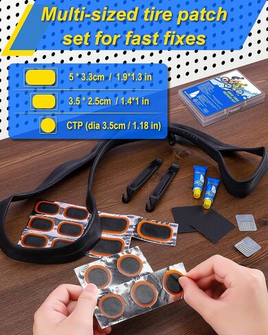 Bike Tire Repair Kit, Bicycle Inner Tube Patch Kit – Portable Case for Bicycle, Motorcycle & Inflatable Tubes in Saudi Arabia