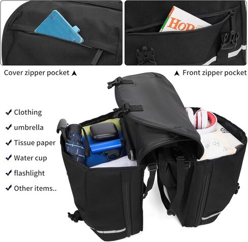 Bike Bag Accessories Panniers for Bicycle Rear Rack Bag 36L Waterproof Mountain Electric Bike Saddle Bag for Cycling Traveling Commuting Green in Kuwait