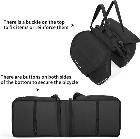 Bike Bag Accessories Panniers for Bicycle Rear Rack Bag 36L Waterproof Mountain Electric Bike Saddle Bag for Cycling Traveling Commuting Green in Kuwait