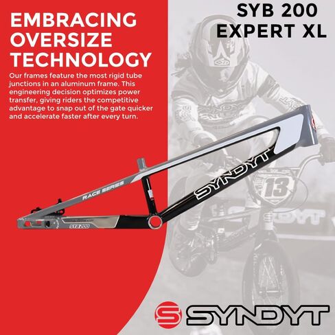 200 خبراء XL BMX سباق الدراجة إطار الدراجة - 20 "TOP TUBE ، 6061 -T6 الألومنيوم (3.08 رطل) ، مدبب 38/42 أنبوب الرأس ، اليورو القياسي BB ، 10/15 مم محاور ، فرامل القرص 140 ملم ، توتر في السلسلة - إطار الدراجة للدراجات in Kuwait