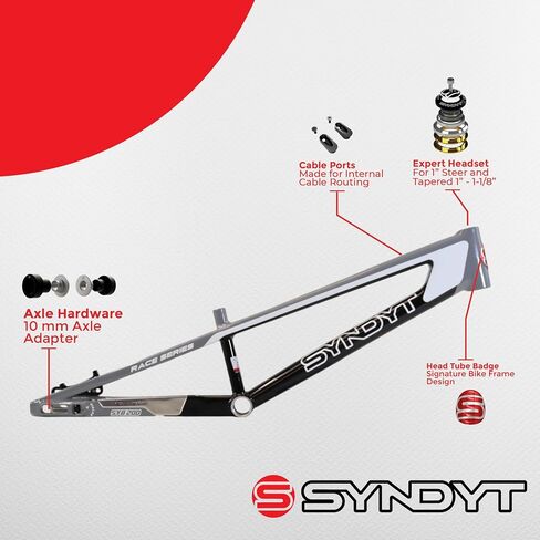 200 خبراء XL BMX سباق الدراجة إطار الدراجة - 20 "TOP TUBE ، 6061 -T6 الألومنيوم (3.08 رطل) ، مدبب 38/42 أنبوب الرأس ، اليورو القياسي BB ، 10/15 مم محاور ، فرامل القرص 140 ملم ، توتر في السلسلة - إطار الدراجة للدراجات in Kuwait