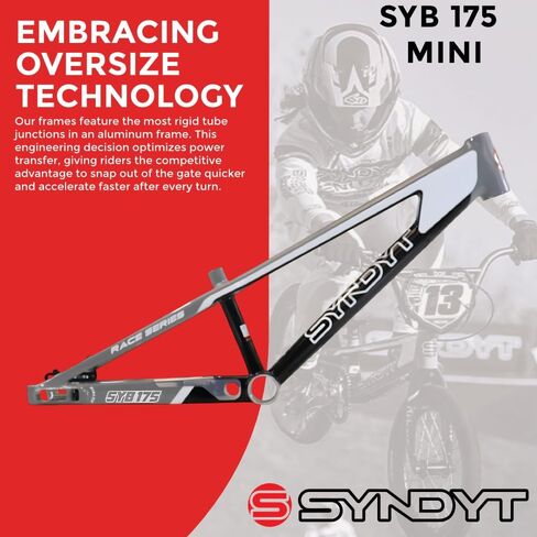 175 Mini BMX Racing Bike Frame – 17.5" Top Tube, 6061-T6 Aluminum (2.70 lbs), Tapered 38/42 Head Tube, Standard Euro BB, 10/15 mm Hubs, 140mm Disc Brake, Chain Tensioners – Bicycle Frame in Kuwait