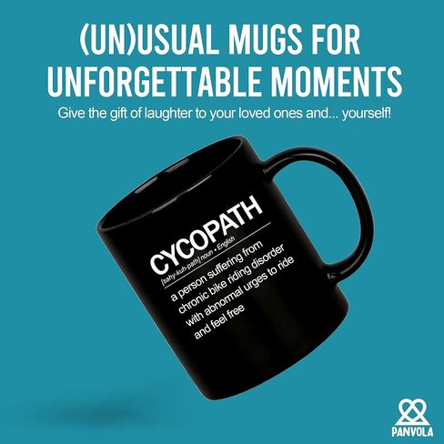 Cycopath Definition Mug Bikers Gift Biker Dad Mom Brother Sister Girlfriend Boyfriend Cyclist Gifts For Men Women Cycling 11 oz Black in Kuwait