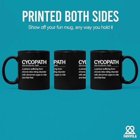 Cycopath Definition Mug Bikers Gift Biker Dad Mom Brother Sister Girlfriend Boyfriend Cyclist Gifts For Men Women Cycling 11 oz Black in Kuwait