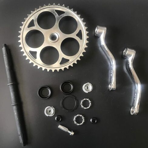 CDHPOWER Bicycle Gas Frame 3.4L Felt Faker Black with 26" Triple Tree Non Suspension Fork, Headset, 36T Wide Crank Kit in Saudi Arabia