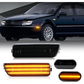 D-Lumina LED Side Marker Lights Smoked Lens White for Honda Civic 2016-2021 10th Gen Civic Sedan Coupe Hatchback, Front Bumper Fender Side Marker Light, Replace OEM Sidemarker Lamps, Pack of 2 in Saudi Arabia