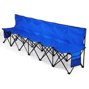 Yaheetech 6-seat Portable Folding Chair with Back for Outdoor Activities Sport Camping Beach, Space Saving, Lightweight and Carrying Bag in Kuwait