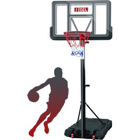 IGL Portable Basketball Hoop, 5.6-10FT Adjustable Basketball Goal System, 40/44 Inch Outdoor Basketball Hoop & Goals for Kids, Youth, and Adults in The Backyard, Driveway with PC Backboard in Kuwait