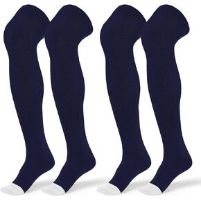 2 Pair High Football Baseball Socks Multiple Sizes Over the Knee Baseball Socks Extra Long Soccer Sock for Boys Men in Kuwait