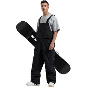 GSOU SNOW Mens Ski Bibs Women Snowboard Pants Bib Snow Insulated Overalls Waterproof Windproof Winter Warm Sport in Saudi Arabia