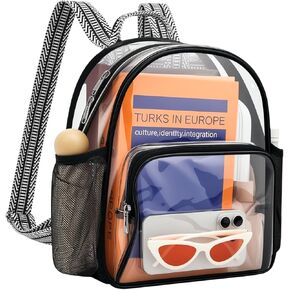 Layflat Clear Bag for Stadium Events 12x12x6 Small Clear Backpack Stadium معتمدة لحضور الأحداث الرياضية للحفلات الموسيقية. in Kuwait
