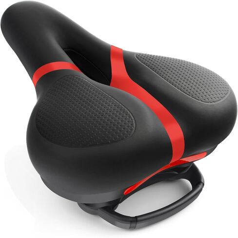 Bicycle Seat Replacement, Bike Seat for Men and Women, Comfort Wide Bike Saddle Memory Foam Padded Soft Bike Seat Cushion Compatible with Peloton, Mountain, City Bikes, Indoor Exercise Bikes in Saudi Arabia