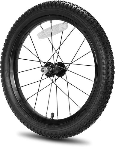 JOYSTAR 12 14 16 18 20 Inch Kids Bike Front Wheels Replacement Bicycle Wheels with 12-20 Inch Solid Air Rubber Tire & Inner Tube Don't Fit Huffy Bike Black & White Pink in Kuwait