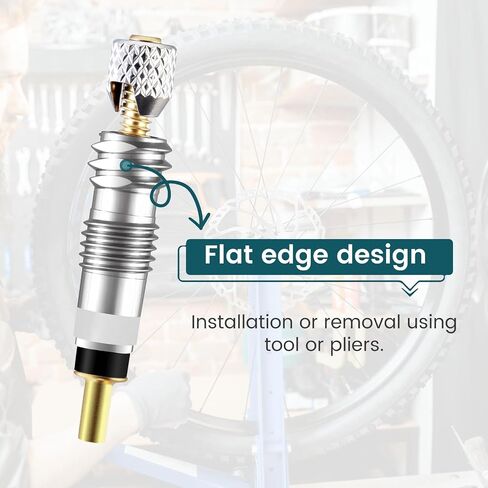 20PCS Professional Brass Presta Valve Core & STEM - صمامات صمام مقاومة للتسرب عالمي لإطارات الدراجة على الطريق/MTB بدون أنبوب (قياسي) in Kuwait