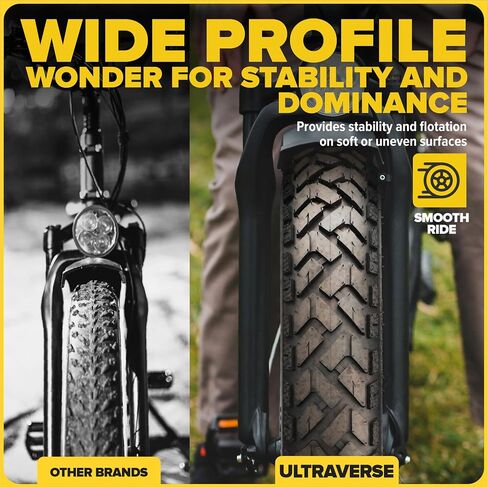 Ultraverse 20x4 e-Pike Fat Tyre-إطارات قوية وعالية الأداء 20inch الدهون لـ MTB و Ebikes ، فقي متين للاتجاهات ، كثافة متفوقة لمغامرات الشارع والطريق 2 in Kuwait