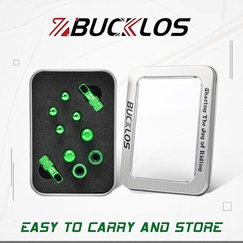 BUCKLOS Bike Tire Valve Stem Cap Set, Presta Valve and Schrader Valve Caps, Valve Cap with Valve Core Removing Function, Presta Valve Adapter, 10Pcs Fit Mountain Bike, Road Bikes in Saudi Arabia