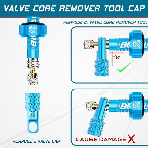BUCKLOS Bike Tire Valve Stem Cap Set, Presta Valve and Schrader Valve Caps, Valve Cap with Valve Core Removing Function, Presta Valve Adapter, 10Pcs Fit Mountain Bike, Road Bikes in Saudi Arabia