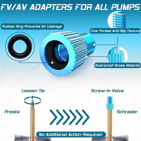 BUCKLOS Bike Tire Valve Stem Cap Set, Presta Valve and Schrader Valve Caps, Valve Cap with Valve Core Removing Function, Presta Valve Adapter, 10Pcs Fit Mountain Bike, Road Bikes in Saudi Arabia