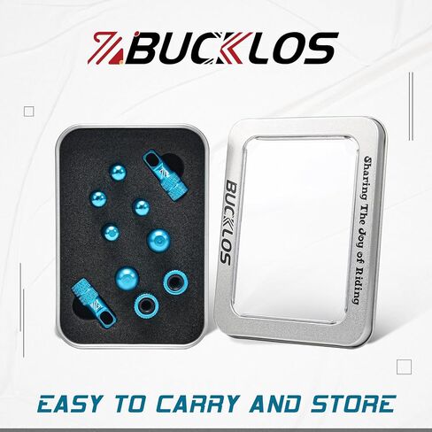 BUCKLOS Bike Tire Valve Stem Cap Set, Presta Valve and Schrader Valve Caps, Valve Cap with Valve Core Removing Function, Presta Valve Adapter, 10Pcs Fit Mountain Bike, Road Bikes in Saudi Arabia
