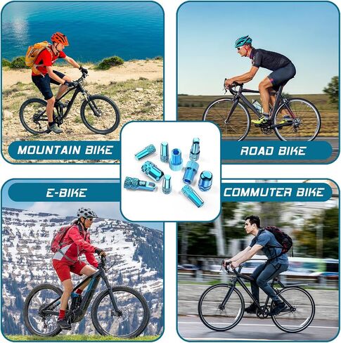 BUCKLOS Bike Tire Valve Stem Cap Set, Presta Valve and Schrader Valve Caps, Valve Cap with Valve Core Removing Function, Presta Valve Adapter, 10Pcs Fit Mountain Bike, Road Bikes in Saudi Arabia