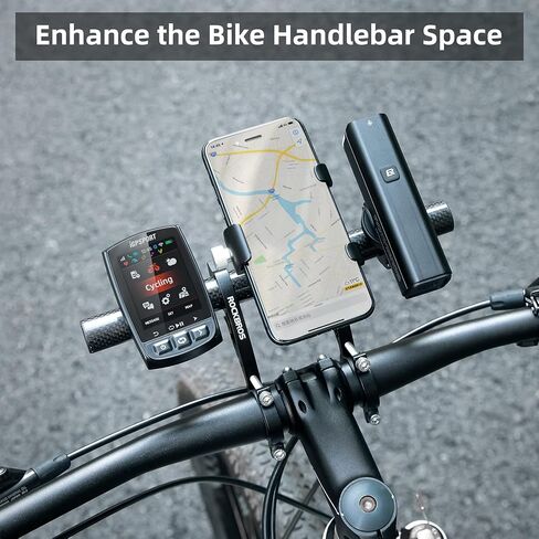 ROCKBROS Bike Handlebar Extender Double Bike Handlebar Bracket Bicycle Handlebar Extension Lightweight Durable for Holding Bicycle Speedometer, GPS, Phone Mount Holder,1Pcs in Saudi Arabia