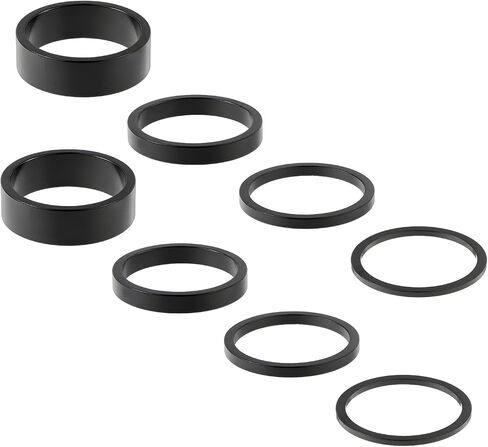 8 PCS Bicycle Headset Spacer, 4 Sizes Aluminum Alloy Headset Stem Spacer, Bike Stem Spacers Fit 1-1/8 Inch Stem Mountain Bike Road Bikes Handlebar (10mm 5mm 3mm 2mm) in Saudi Arabia