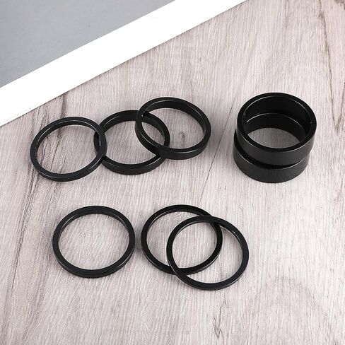 8 PCS Bicycle Headset Spacer, 4 Sizes Aluminum Alloy Headset Stem Spacer, Bike Stem Spacers Fit 1-1/8 Inch Stem Mountain Bike Road Bikes Handlebar (10mm 5mm 3mm 2mm) in Saudi Arabia