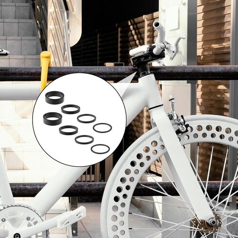 8 PCS Bicycle Headset Spacer, 4 Sizes Aluminum Alloy Headset Stem Spacer, Bike Stem Spacers Fit 1-1/8 Inch Stem Mountain Bike Road Bikes Handlebar (10mm 5mm 3mm 2mm) in Saudi Arabia