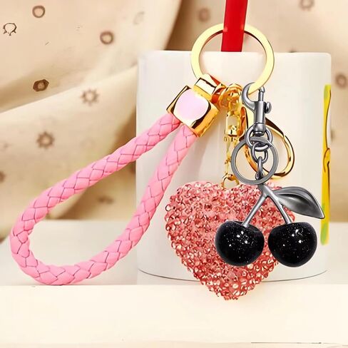 Cherry Pendant Multi-Functional Keychain Bag Decoration Beautiful Implication Young People's Perfect Choice in Saudi Arabia